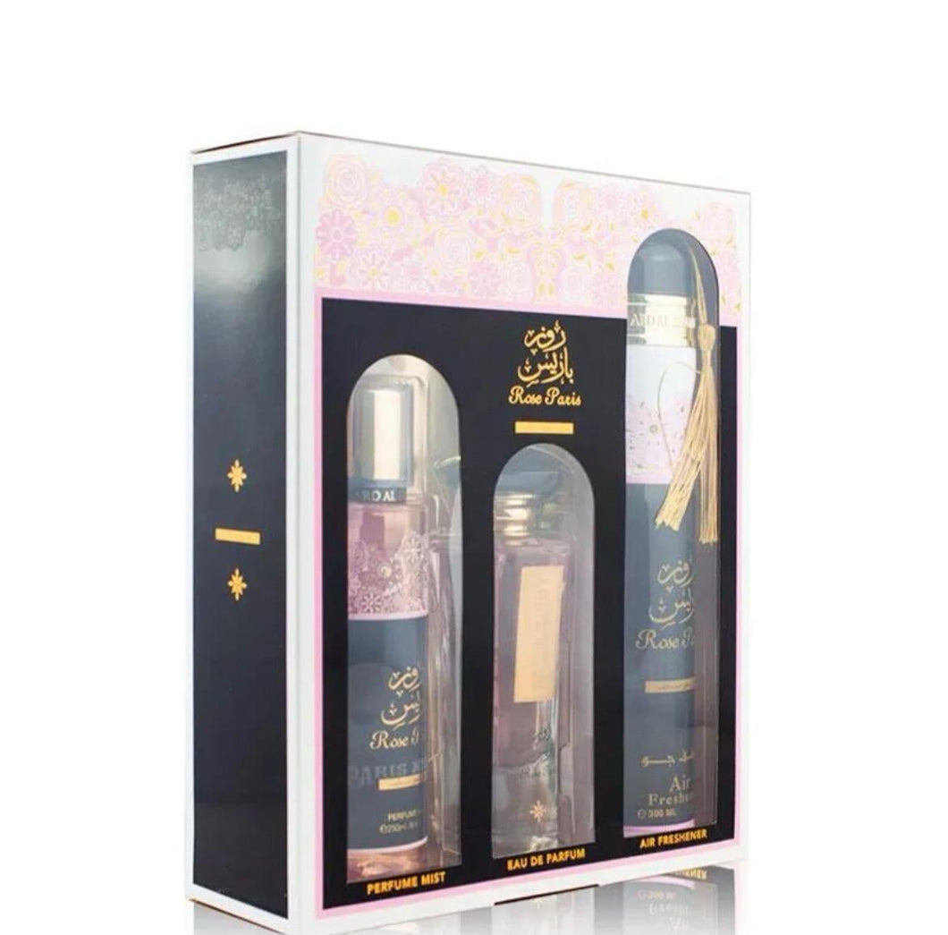 Ard Al Zaafaran Rose Paris Night 3 Piece Gift Set